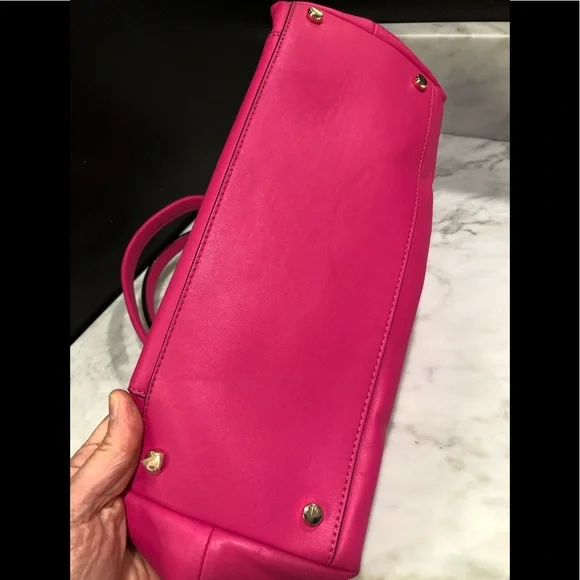 Hot Pink Kate Spade Bag w/Front Turn Lock Pocket - Picture 3 of 14